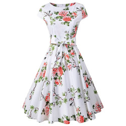 1950s Style Floral Swing Dress